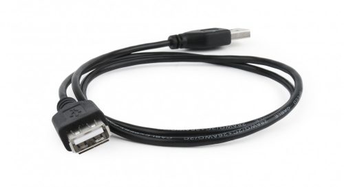 Gembird USB 2.0 hosszabbító kábel 0.75m fekete (CC-USB2-AMAF-75CM/300-BK)