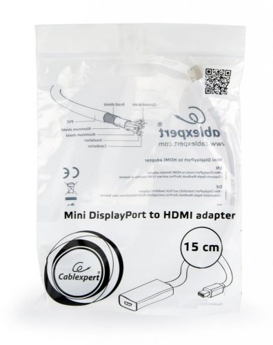 Gembird mini Displayport apa - Displayport anya adapter (A-MDPM-HDMIF-02-W)