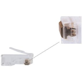   Gembird RJ45 UTP Cat5e csatlakozó dugó tömör kábelhez, 100db (LC-8P8C-001/100)