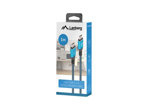Lanberg USB 4 240w 8K 60Hz kábel 1m (CA-CMCM-45CU-0010-BK)