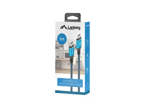 Lanberg USB 4 240W 8K 60Hz kábel 1m (CA-CMCM-45CU-0010-BK)