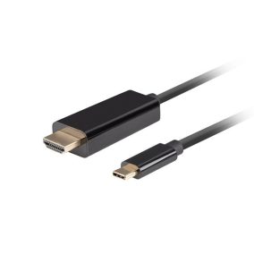   Lanberg USB C HDMI 2.0 4K 60Hz kábel 0.5m (CA-CMHD-10CU-0005-BK)