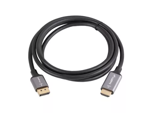 Lanberg DisplayPort - HDMI 4K 60Hz kábel 1.8m (CA-DPHD-20CU-0018-BK)