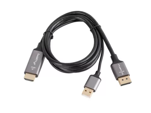 Lanberg HDMI 2.0 to Displayport 1.2 4K 60Hz kábel 1m (CA-HDDP-20CU-0010-BK)