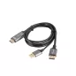   Lanberg HDMI 2.0 to Displayport 1.2 4K 60Hz kábel 1m (CA-HDDP-20CU-0010-BK)