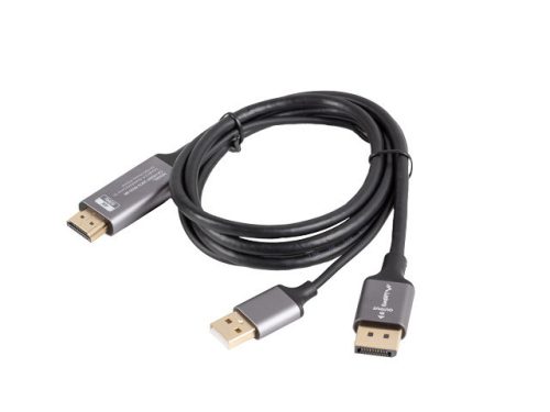 Lanberg HDMI 2.0 to Displayport 1.2 4K 60Hz kábel 1.8m (CA-HDDP-20CU-0018-BK)