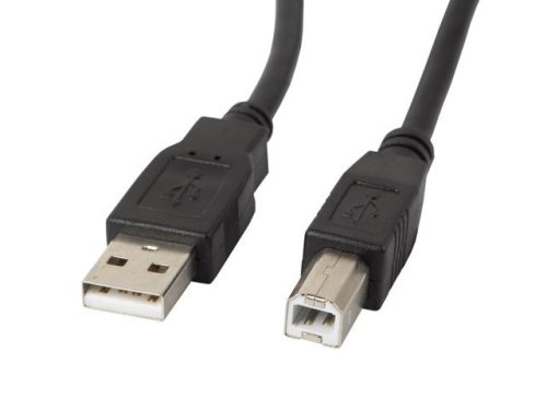 Lanberg USB 2.0 AM-BM nyomtató kábel 0.5m (CA-USBA-10CC-0005-BK)