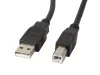 Lanberg USB 2.0 AM-BM nyomtató kábel 0.5m ferrit szűrős (CA-USBA-11CC-0005-BK)
