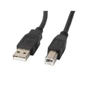   Lanberg USB 2.0 AM-BM nyomtató kábel 0.5m ferrit szűrős (CA-USBA-11CC-0005-BK)