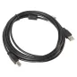   Lanberg USB 2.0 AM-BM nyomtató kábel 1m ferrit szűrős (CA-USBA-11CC-0010-BK)