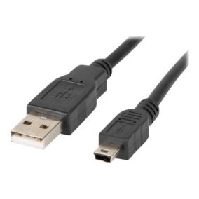   Lanberg USB 2.0 - mini USB kábel fekete 0.3m (CA-USBK-10CC-0003-BK)