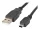 Lanberg USB 2.0 - mini USB kábel fekete 0.3m (CA-USBK-10CC-0003-BK)