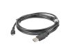 Lanberg micro USB kábel 0.3m fekete (CA-USBM-10CC-0003-BK)