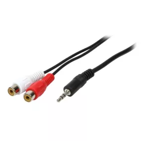   Logilink 2x RCA anya - Jack 3.5 apa átalakító kábel 5m (CA1045)