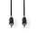 Nedis 3.5 mm-es dugó - 3.5 mm-es dugó sztereó audio kábel 1m fekete (CABW22000AT10)