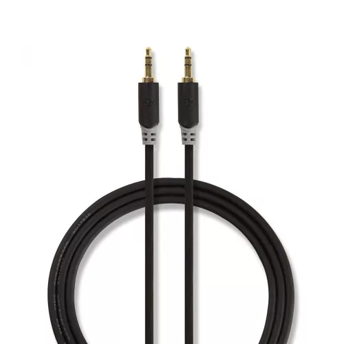 Nedis 3.5 mm-es dugó - 3.5 mm-es dugó sztereó audio kábel 1m fekete (CABW22000AT10)