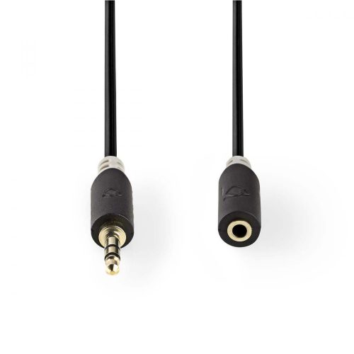 Nedis 3.5 mm-es dugó - 3.5 mm-es aljzat sztereó audio kábel 2m fekete (CABW22050AT20)