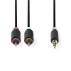 Nedis 3.5 Jack dugó - 2x RCA dugó audio kábel 10m (CABW22200AT100)