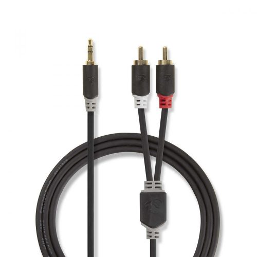 Nedis 3.5 Jack dugó - 2x RCA dugó audio kábel 10m (CABW22200AT100)