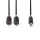 Nedis 3.5 mm-es dugó - 2db RCA dugó sztereó audio kábel 2m fekete (CABW22200AT20)