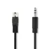 Nedis DIN 5 tűs dugó - 3.5 mm-es jack dugó audio kábel 2m fekete (CAGL20100BK20)