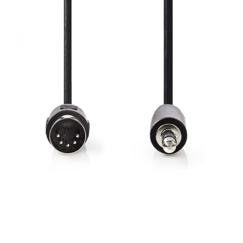 Nedis DIN 5 tűs dugó - 3.5 mm-es Jack dugó audio kábel 2m fekete (CAGL20100BK20)