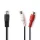 Nedis DIN 5 tűs dugó - 2db RCA aljzat DIN-es audio kábel 0.2m fekete (CAGL20250BK02)