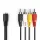 Nedis DIN 5 tűs aljzat - 4db RCA dugó DIN-es audio kábel 0.2m fekete (CAGL20475BK02)