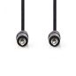 Nedis 3.5 mm-es dugó - 3.5 mm-es dugó sztereó audio kábel 0.5m fekete (CAGL22000BK05)