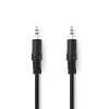 Nedis 3.5 mm-es dugó - 3.5 mm-es dugó sztereó audio kábel 2m fekete (CAGL22000BK20)