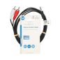 Nedis 3.5 mm Jack - 2x RCA átalakító kábel 1.5m (CAGL22200BK15)