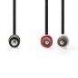 Nedis 3.5 mm-es dugó - 2db RCA dugó sztereó audio kábel 3m fekete (CAGL22200BK30)
