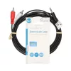 Nedis 3.5 mm-es dugó - 2db RCA dugó sztereó audio kábel 3m fekete (CAGL22200BK30)