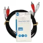   Nedis 2db RCA dugó - 2db RCA dugó sztereó audio kábel 3m fekete (CAGL24200BK30)