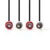 Nedis 2db RCA dugó - 2db RCA dugó sztereó audio kábel 5m fekete (CAGL24200BK30)