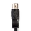 Nedis DIN 5 tűs dugó - 4db RCA dugó DIN-es audio kábel 1m fekete (CAGP20400BK10)