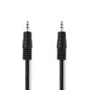 Nedis 2.5 mm-es sztereo audio kábel 1m fekete (CAGP21000BK10)