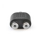 Nedis mélynyomó adapter dugó RCA dugó - 2 RCA aljzat (CAGP24940BK)