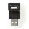 Nedis USB dugó - USB aljzat derékszögű 90 fok adapter (CCGB60930BK)