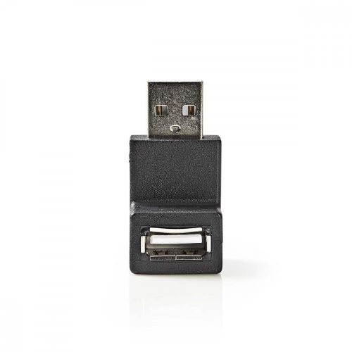 Nedis USB dugó - USB aljzat derékszögű 270 fok adapter (CCGB60940BK)