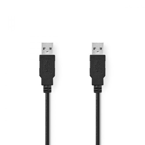 Nedis A dugó - A dugó USB 2.0 kábel 1m fekete (CCGL60000BK10)