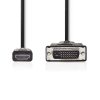Nedis HDMI Csatlakozó - DVI-D 24+1 dugó kábel 2m fekete (CCGP34800BK20)