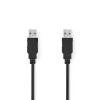Nedis A dugó - A dugó USB 2.0 kábel 2m fekete (CCGP60000BK20)