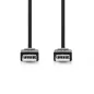   Nedis A dugó - A dugó USB 2.0 kábel 2m fekete (CCGP60000BK20)