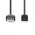 Nedis USB 2.0 USB A - Hirose min 4 tűs kábel fekete 2m (CCGP60200BK20)