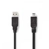 Nedis USB 2.0 USB A - Hirose min 4 tűs kábel fekete 2m (CCGP60200BK20)