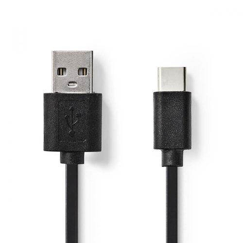 Nedis C dugó - A dugó USB 2.0 kábel 1m fekete (CCGP60600BK10)