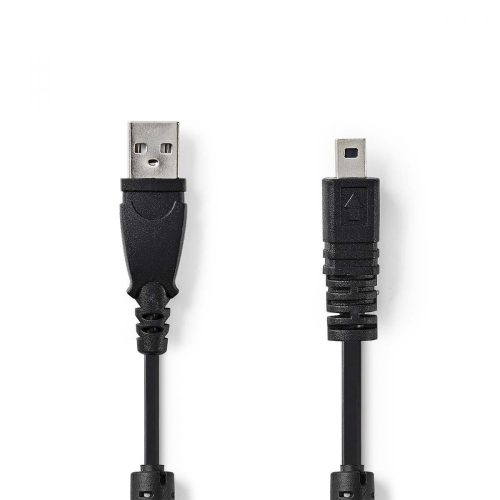 Nedis USB A dugó - UC-E6 8 tűs dugó Kamera Adatkábel 2m fekete (CCGP60810BK20)