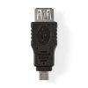 Nedis micro B dugó - A aljzat USB 2.0 Adapter fekete (CCGP60901BK)
