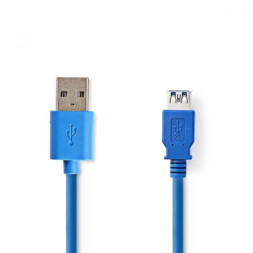 Nedis A dugó - A aljzat USB 3.0 kábel 3m kék (CCGP61010BU30)